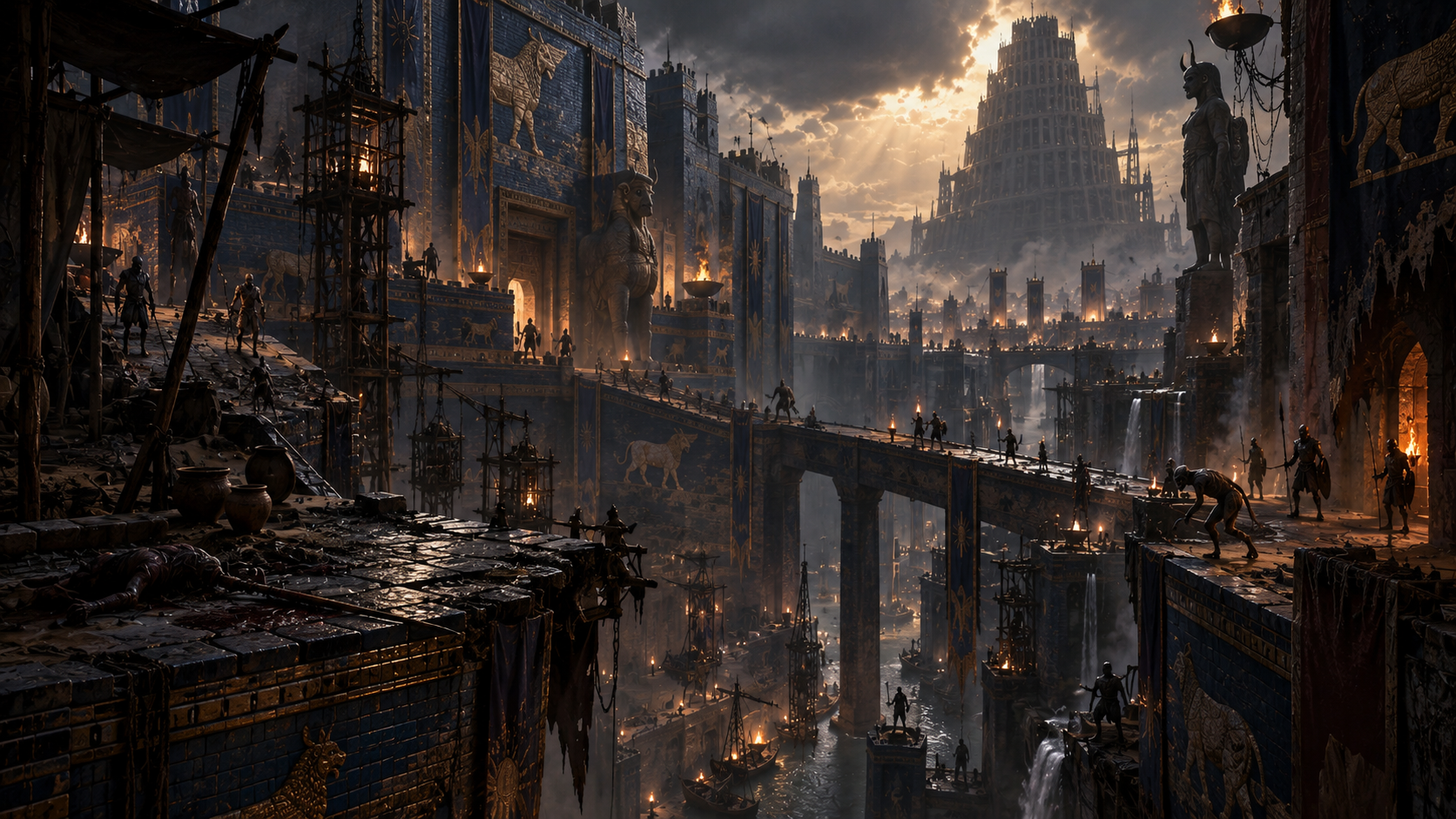 The vertical districts surrounding the Tower of Babel