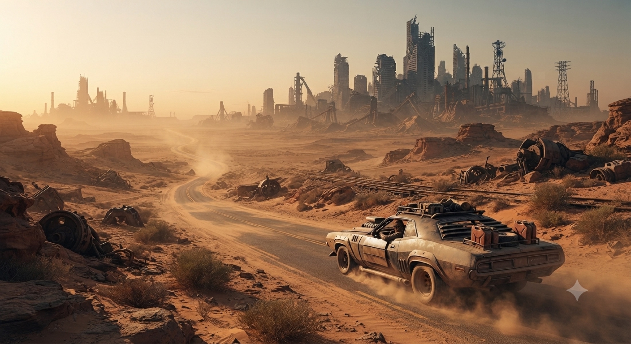 A road through the ruined territory of Dead Barren